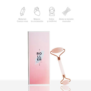 Roller Facial Cuarzo Rosa