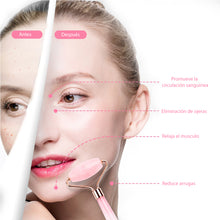 Cargar imagen en el visor de la galería, Roller Facial Cuarzo Rosa